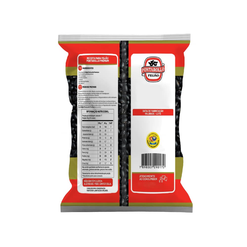 Frijol negro premium Pontarollo (500 g / 1.1 lb) - Miniatura 2