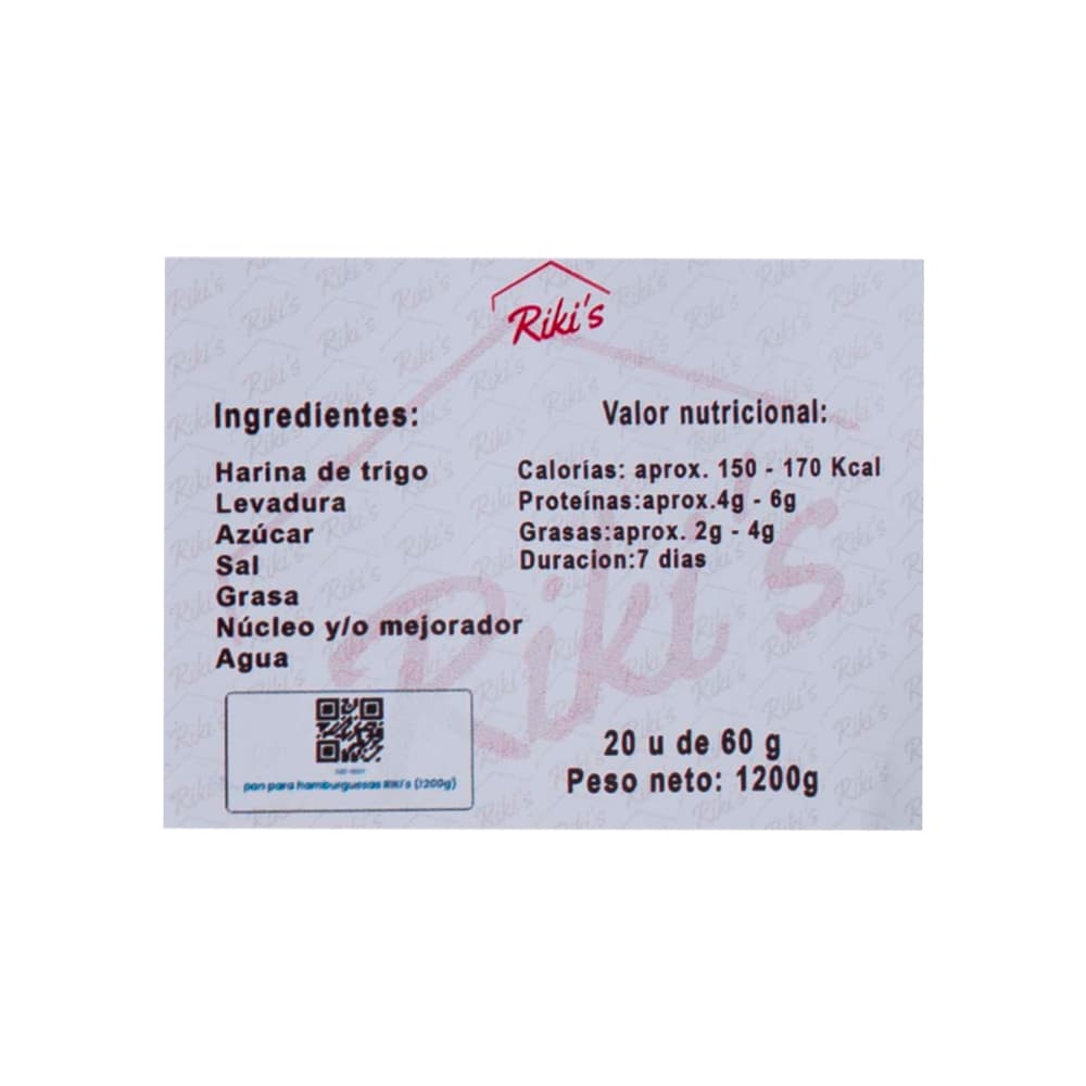 Pan para hamburguesas RIKI´s (20 x 60 g / 2.11 oz) - Miniatura 4