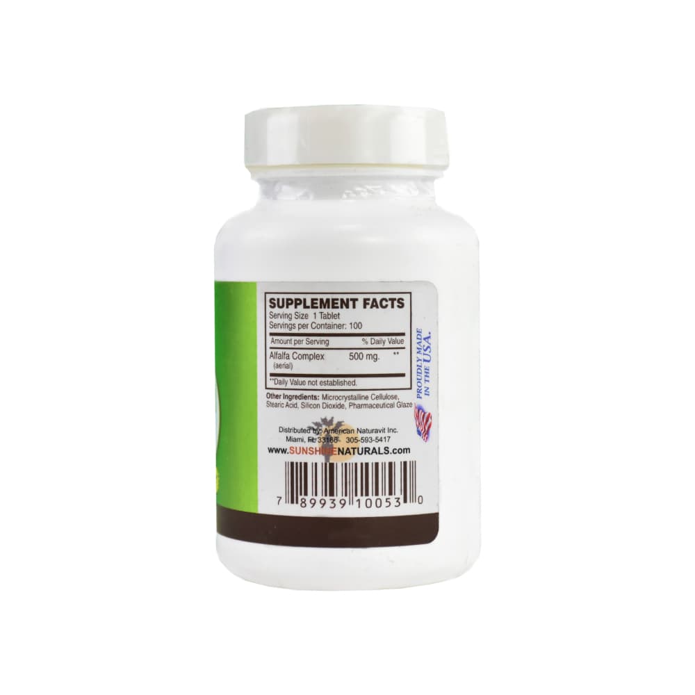 Alfalfa 500 mg Sunchine Naturals (100 tabletas) - Miniatura 2