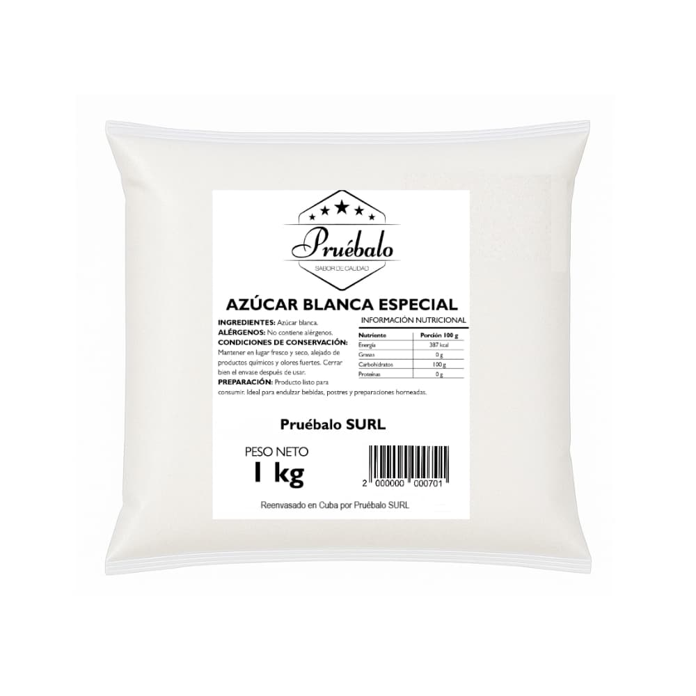 Azúcar blanca especial Pruébalo (1 kg / 2.2 lb) - Imagen 1
