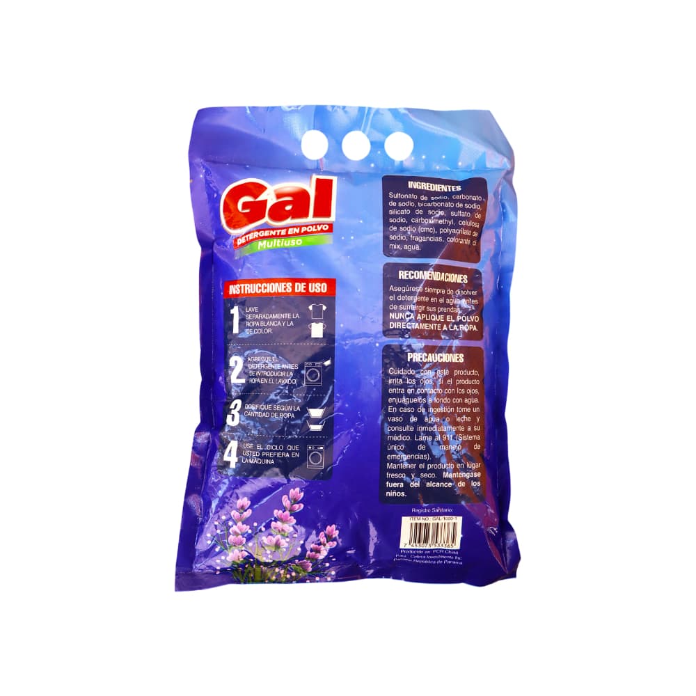 Detergente en polvo aroma lavanda Gal (1 kg / 2.20 lb) - Miniatura 2