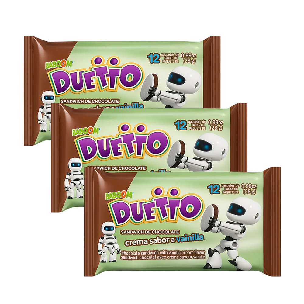 Combo de galletas dulces de vainilla rellenas de chocolate (x3) - Imagen 1