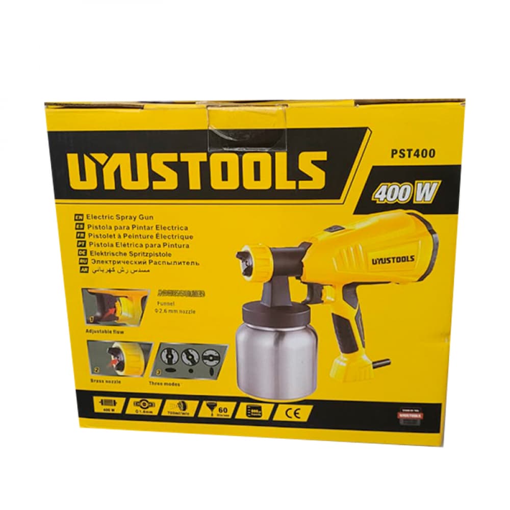 Pistola para pintar eléctrica 400 W 800 ml Uyustools PST400 - Miniatura 5
