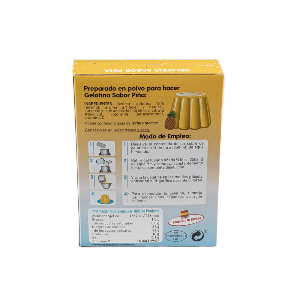 Gelatina sabor piña (5 x 2 x 85 g / 3 oz) - Miniatura 3