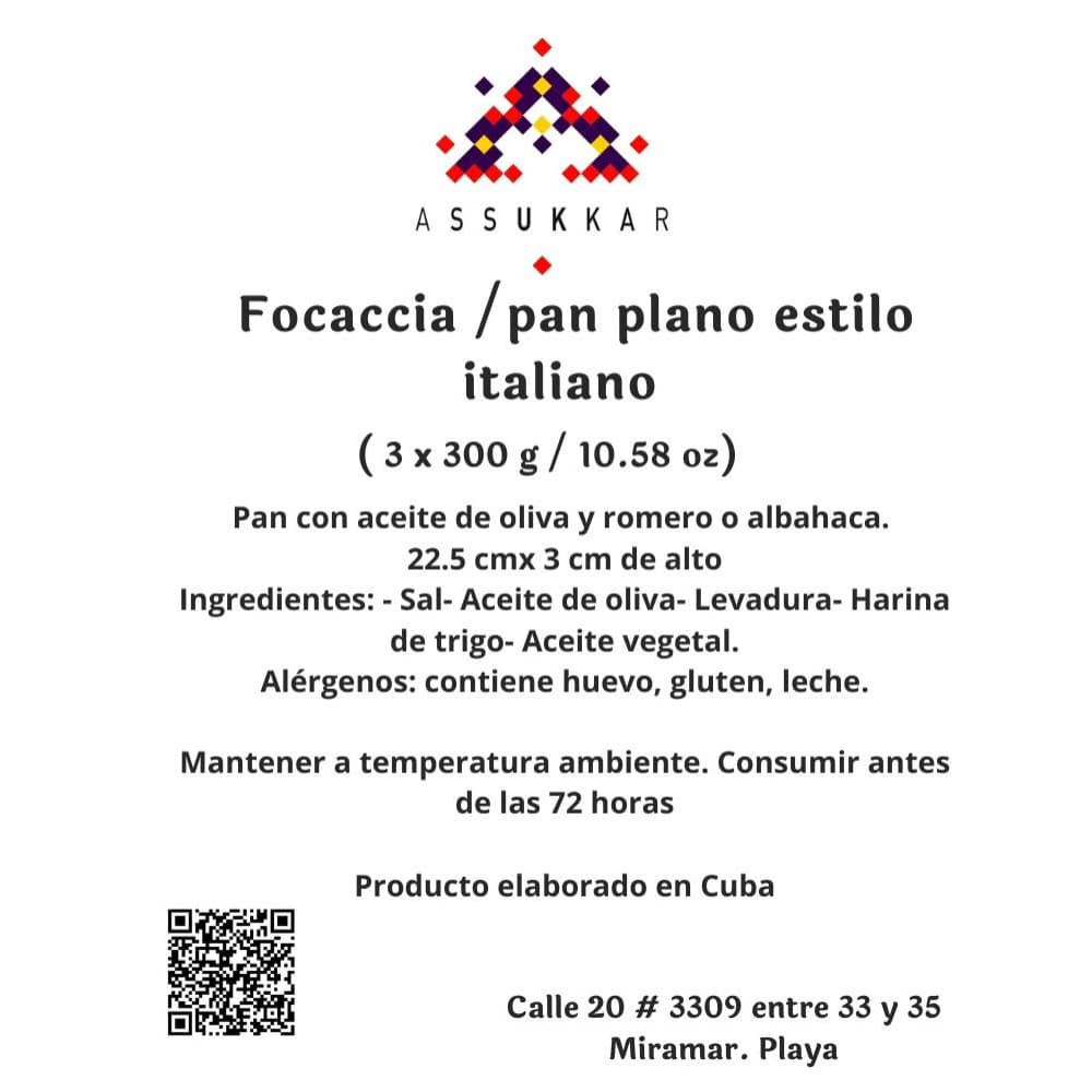 Focaccia / pan plano estilo italiano (3 x 300 g / 10.58 oz) - Miniatura 3
