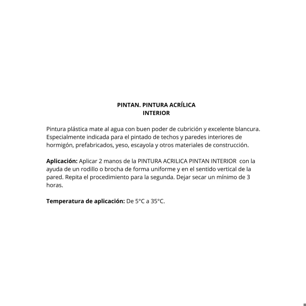 Pintura acrílica interior color blanco Pintan (15 L) - Miniatura 2