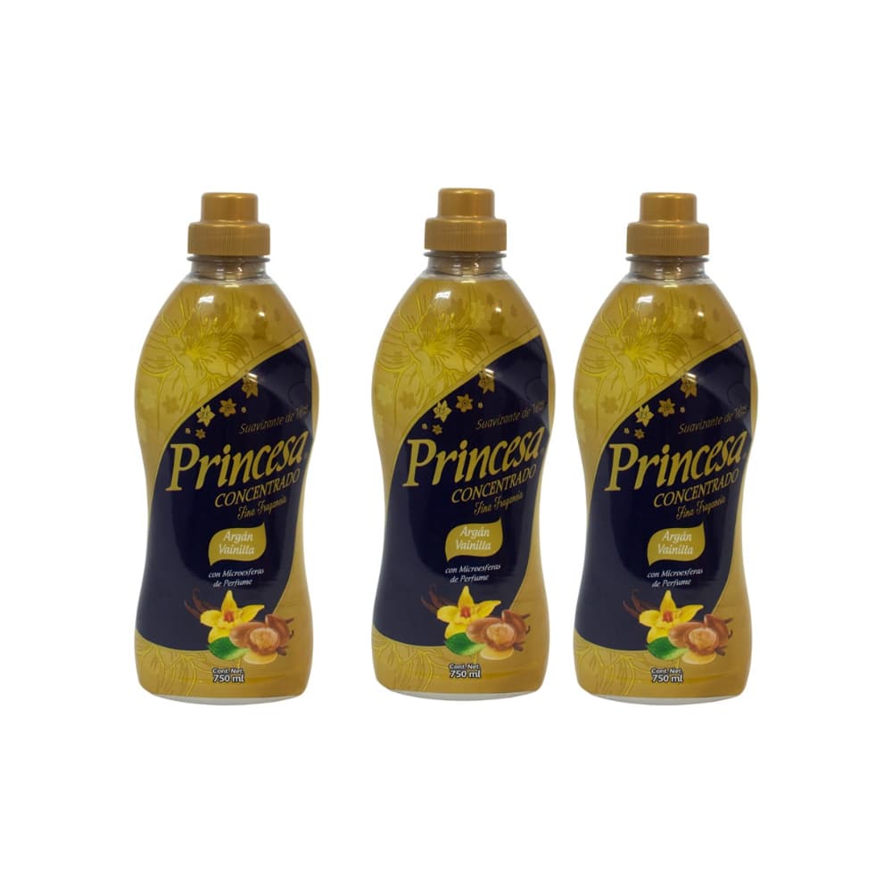 Suavizante de telas argán vainilla Princesa (3 x 750 ml) - Imagen 1