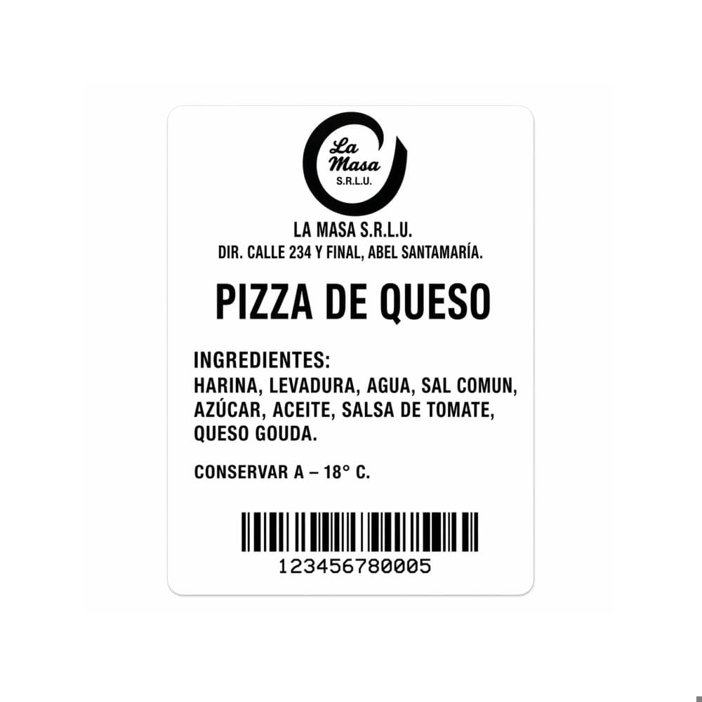 Pizza de queso precocida congelada La Masa (20 cm) - Miniatura 3