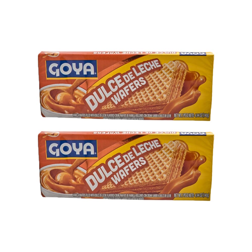Sorbeto de vainilla relleno con crema sabor a dulce leche Goya (2 x 140 g / 4.94 oz) - Imagen 1