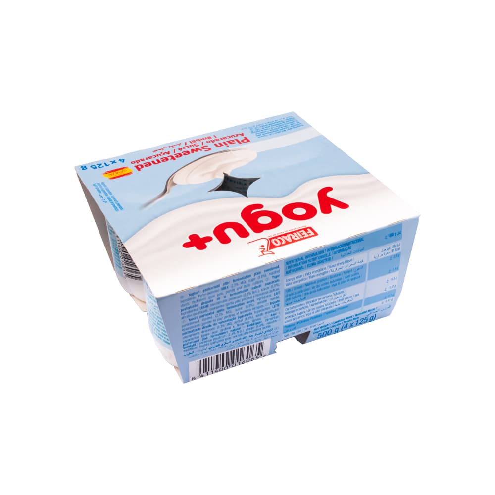 Yogurt natural azucarado yogu+ Feiraco (48 x 125 g / 4.4 oz) - Miniatura 3