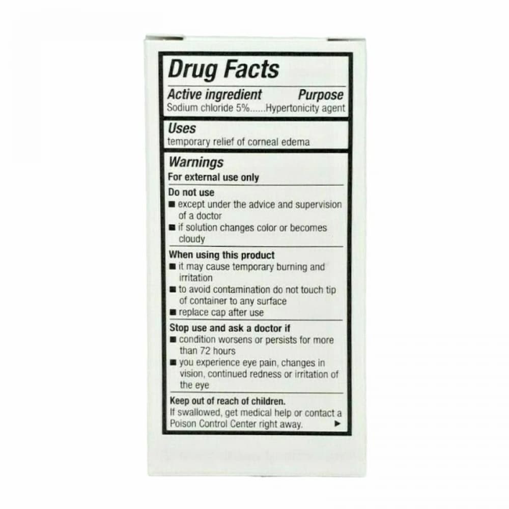 Solución oftálmica hipertónica de cloruro de sodio al 5 % Rugby (15 ml / 0.5 fl oz) - Miniatura 4