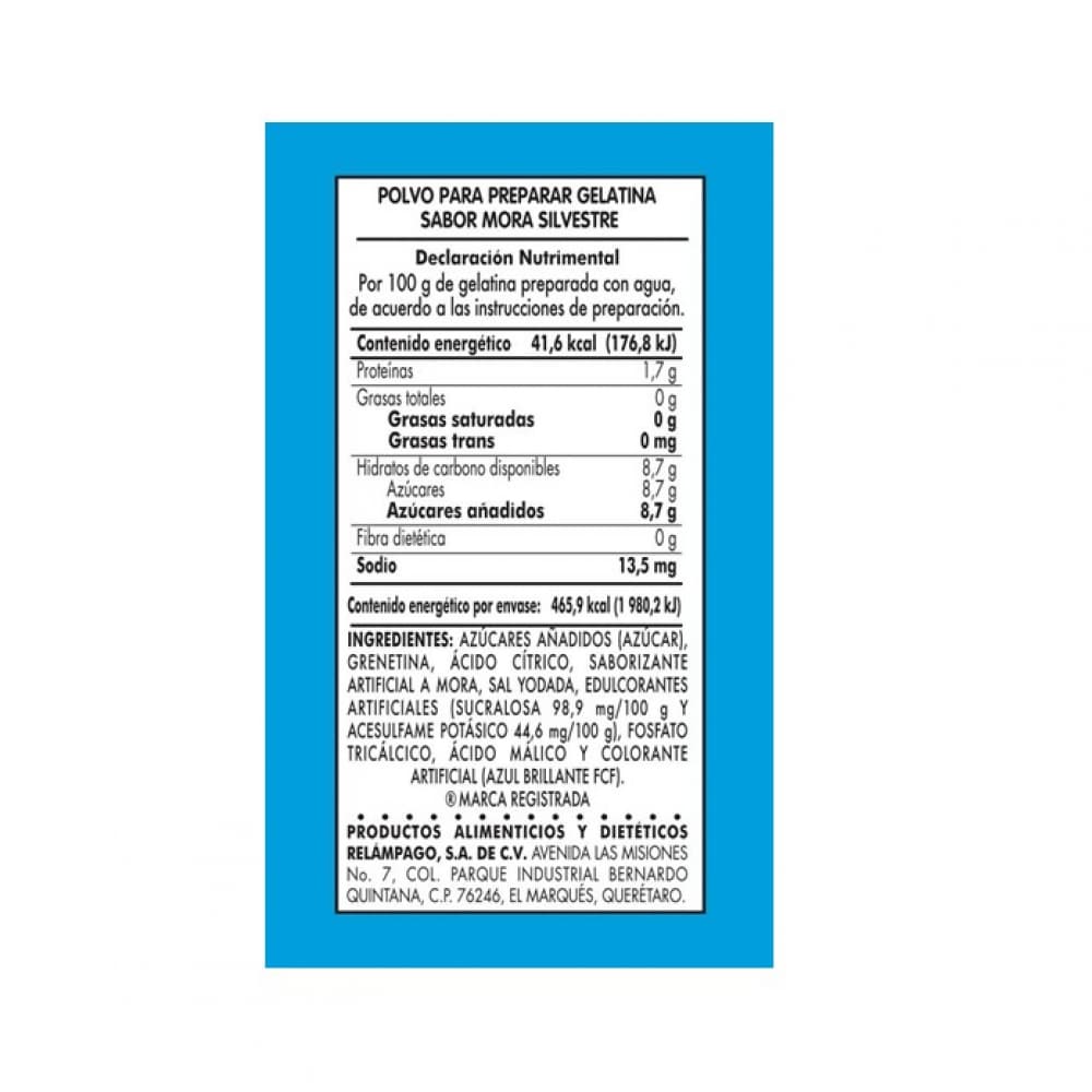 Gelatina sabor mora silvestre D'Gari (120 g / 4.2 oz) - Miniatura 3