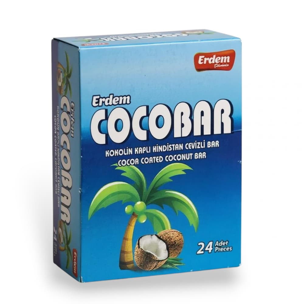 Barra de coco cubierta de chocolate Cocobar Erdem (480 g / 1.06 lb) - Imagen 1