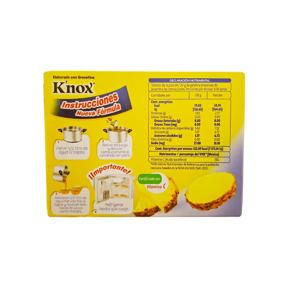 Polvo para preparar gelatina sabor a piña Pronto (84 g / 2.96 oz) - Miniatura 2