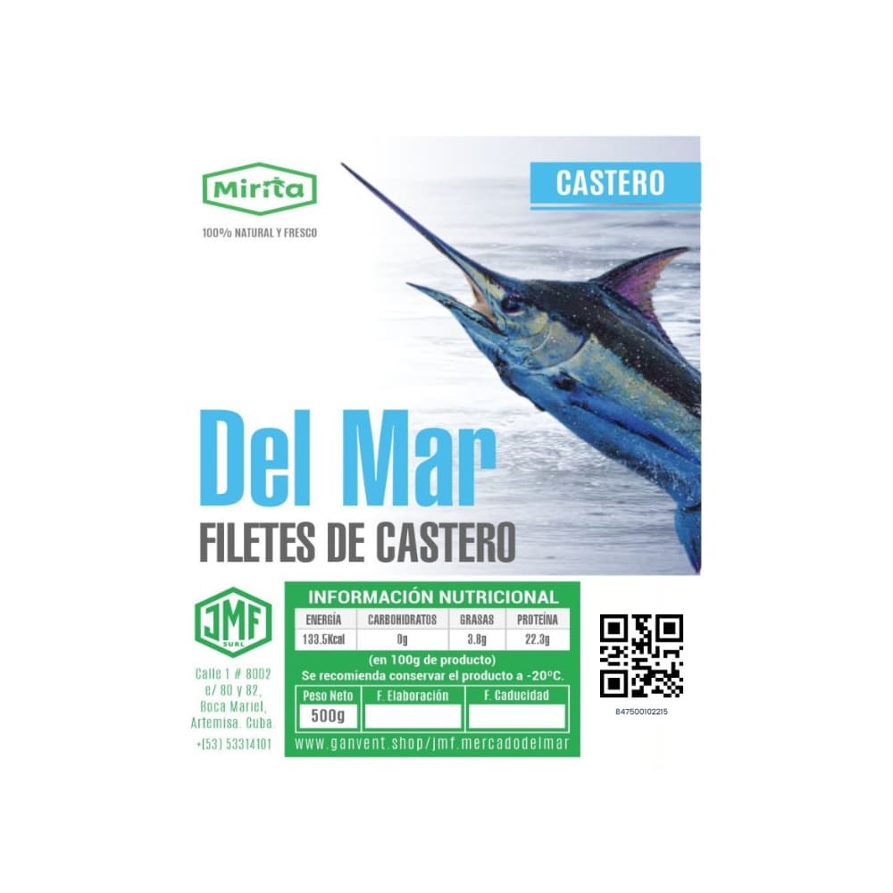 Bandeja de filete de pescado castero Mirita (500 g / 1.10 lb) - Miniatura 3