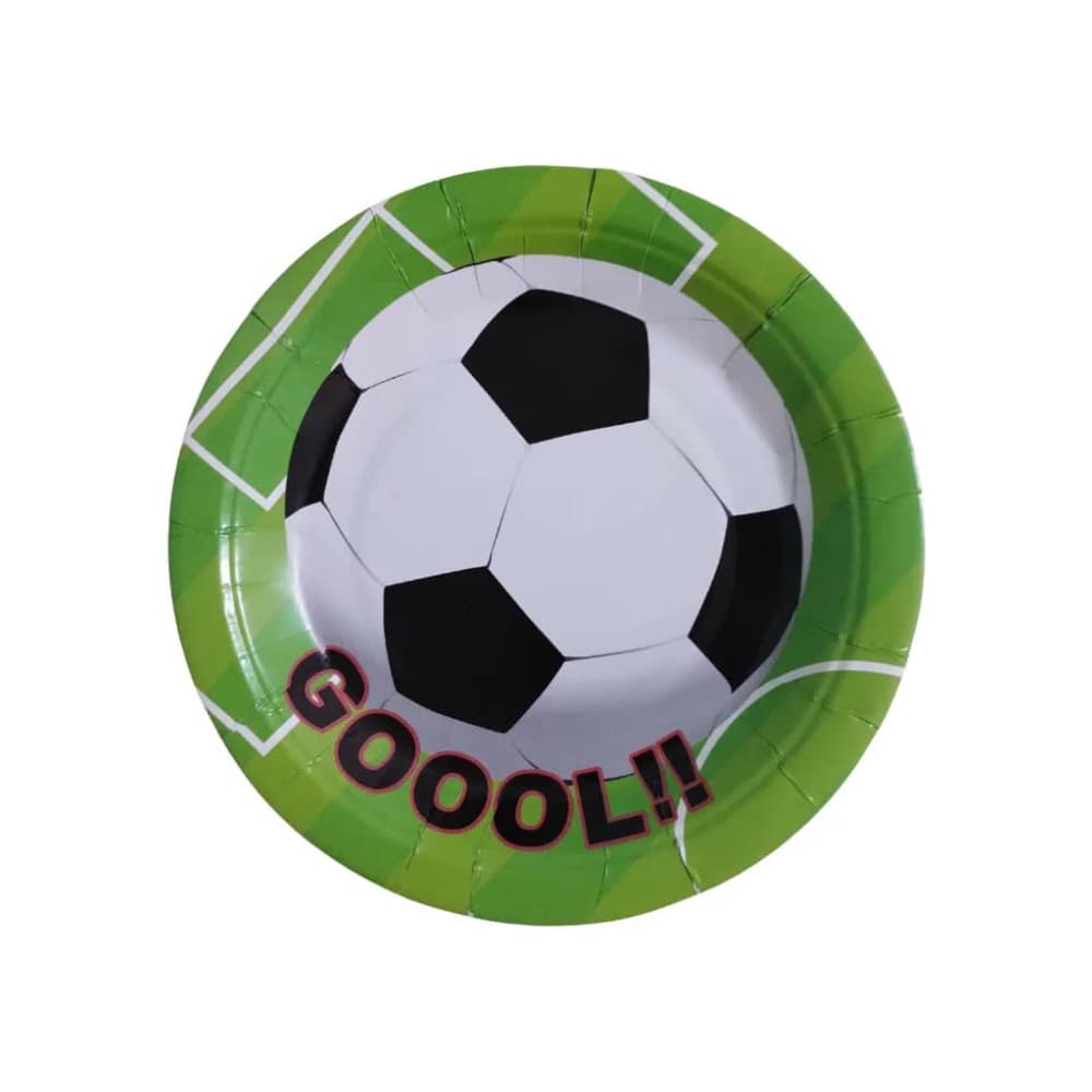 Juego de platos desechables con temática de fútbol Gutza (10 U) - Miniatura 1