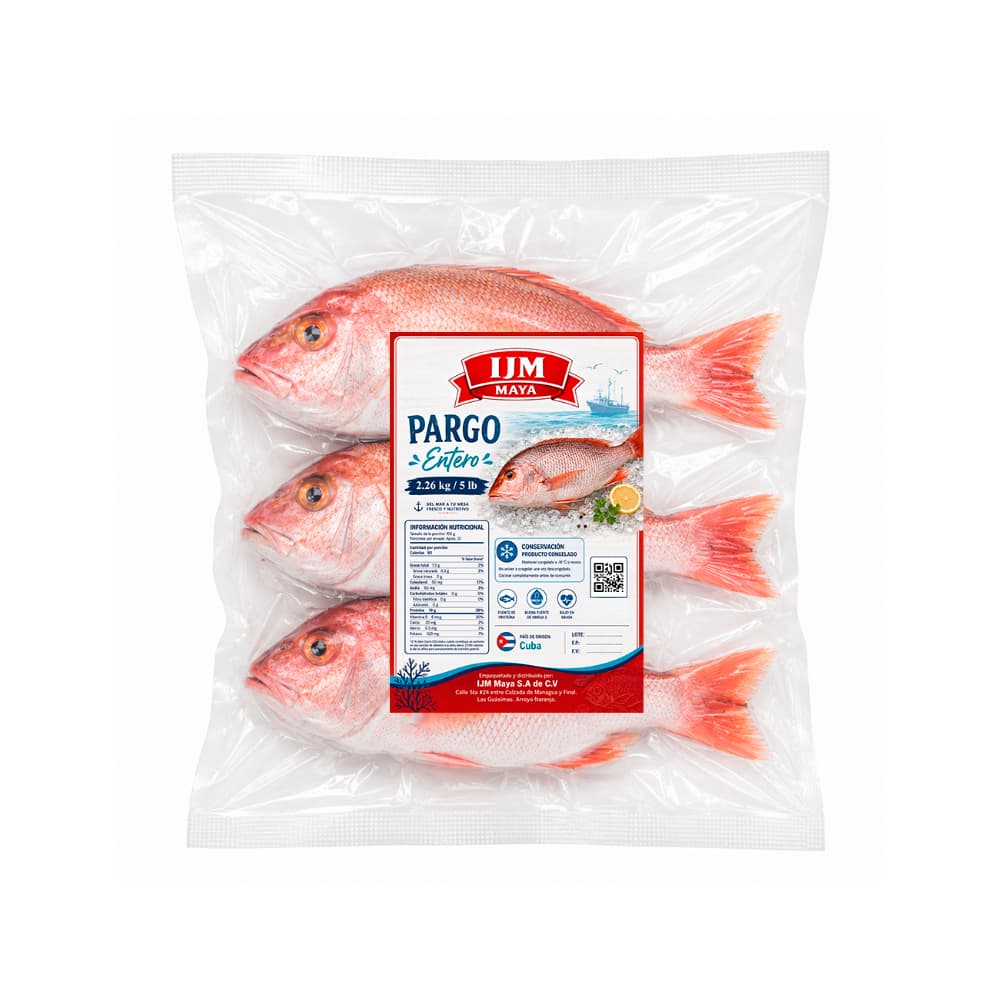 Pargo entero IJM Maya (2.26 kg / 5 lb) - Miniatura 1