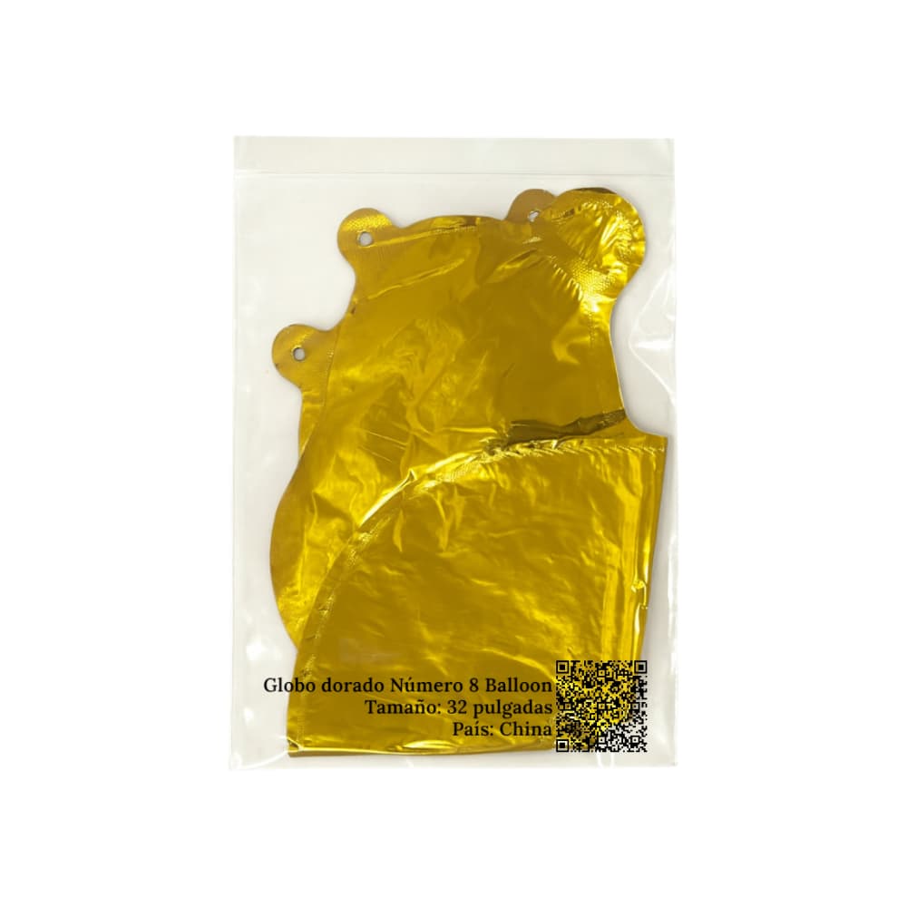 Globo dorado Número 8 Balloon (32 pulgadas) - Miniatura 4