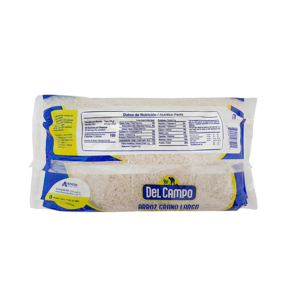 Arroz de grano largo Del Campo (2.27 kg / 5 lb) - Miniatura 4