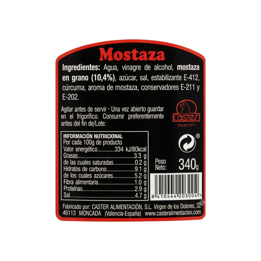 Mostaza Caster (340 g / 12 oz) - Miniatura 2