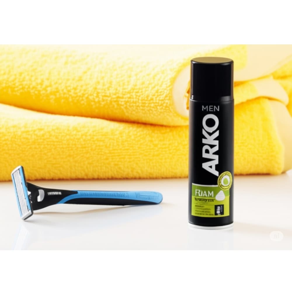 Espuma de afeitar calmante con aceite de cáñamo Arko (200 ml) - Miniatura 4