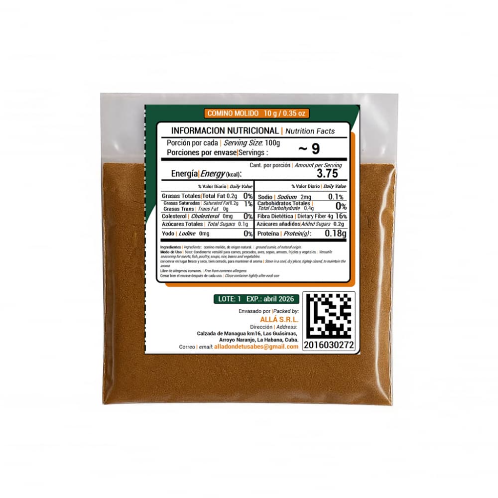 Comino molido ALLÁ (10 g) - Miniatura 3