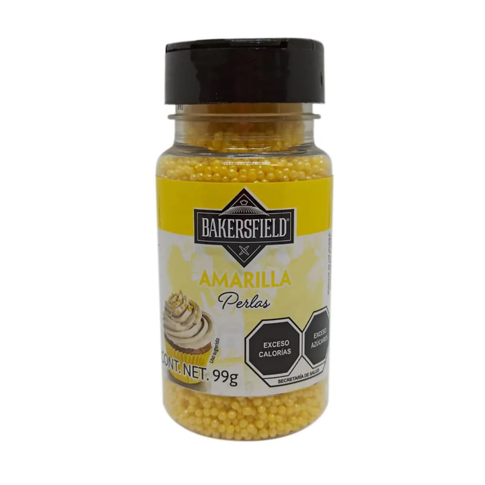 Perlas amarillas para decorar postres Bakersfield (99 g / 3.5 oz) - Miniatura 4