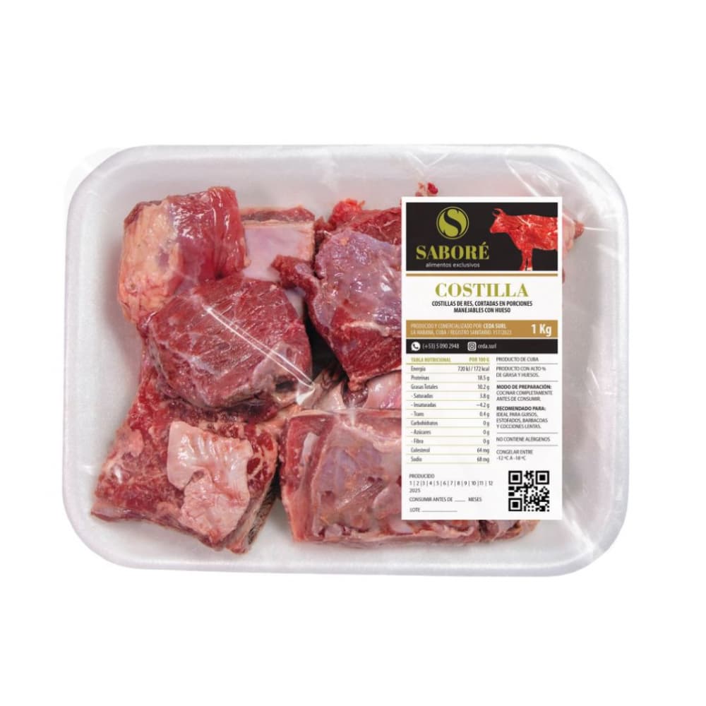 Costilla troceada de res Saboré (1 kg / 2.2 lb) - Imagen 1