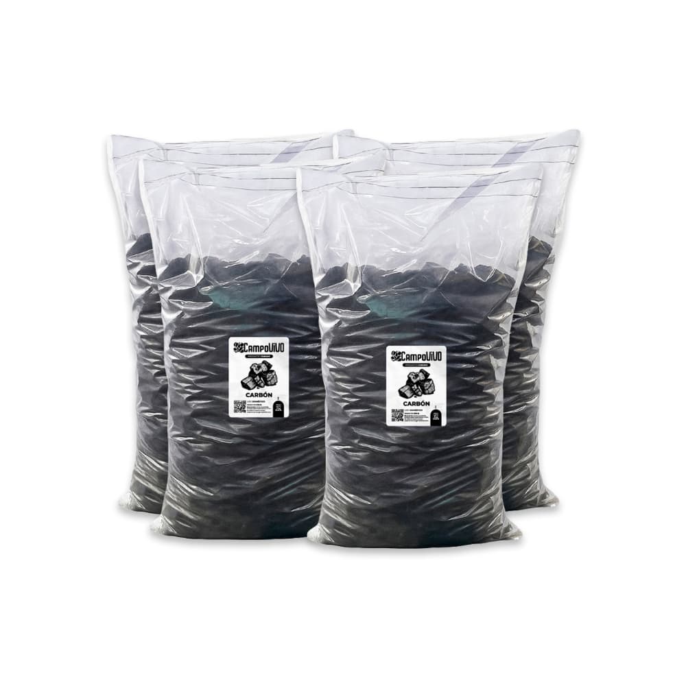Carbón vegetal Campo Vivo (4 x 5 kg / 11.02 lb) - Miniatura 1