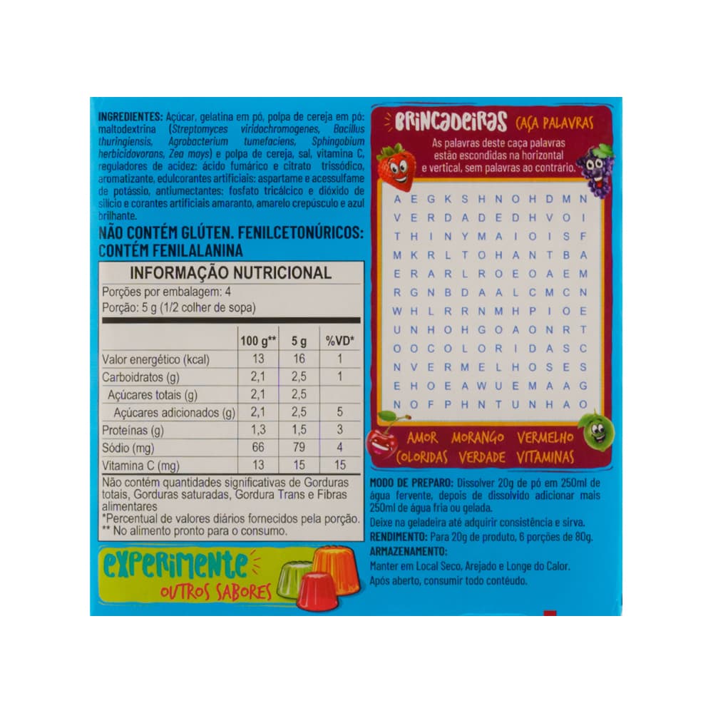 Gelatina sabor cereza Apti (20 g / 0.7 oz) - Miniatura 2