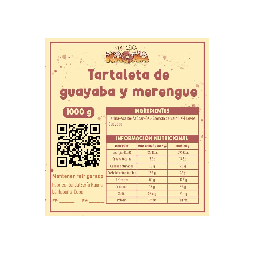 Dulce tartaleta de guayaba y merengue Kaona (24 comensales) - Miniatura 4