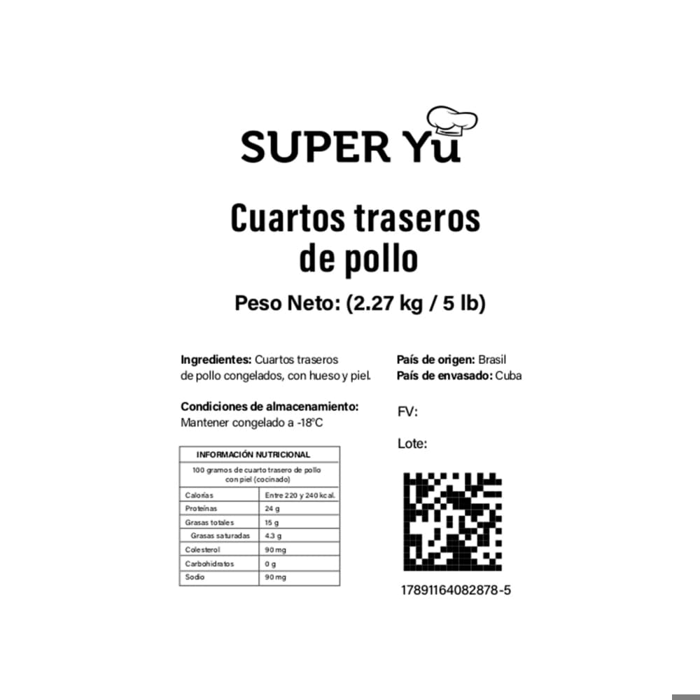 Cuartos traseros de pollo Super Yu (2.27 kg / 5 lb) - Miniatura 2