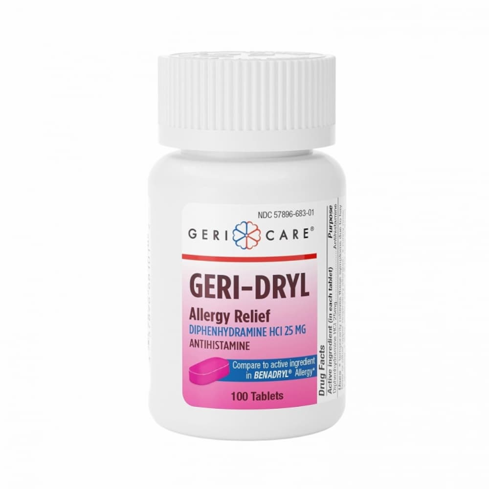 Difenhidramina HCI 25 mg Gericare (100 tabletas) - Miniatura 1