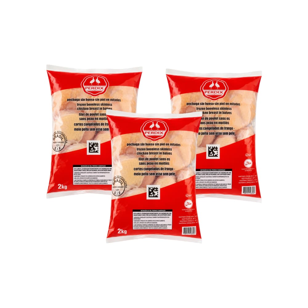 Pechuga de pollo sin hueso y sin piel Perdix (3 x 2 kg / 4.4 lb) - Imagen 1