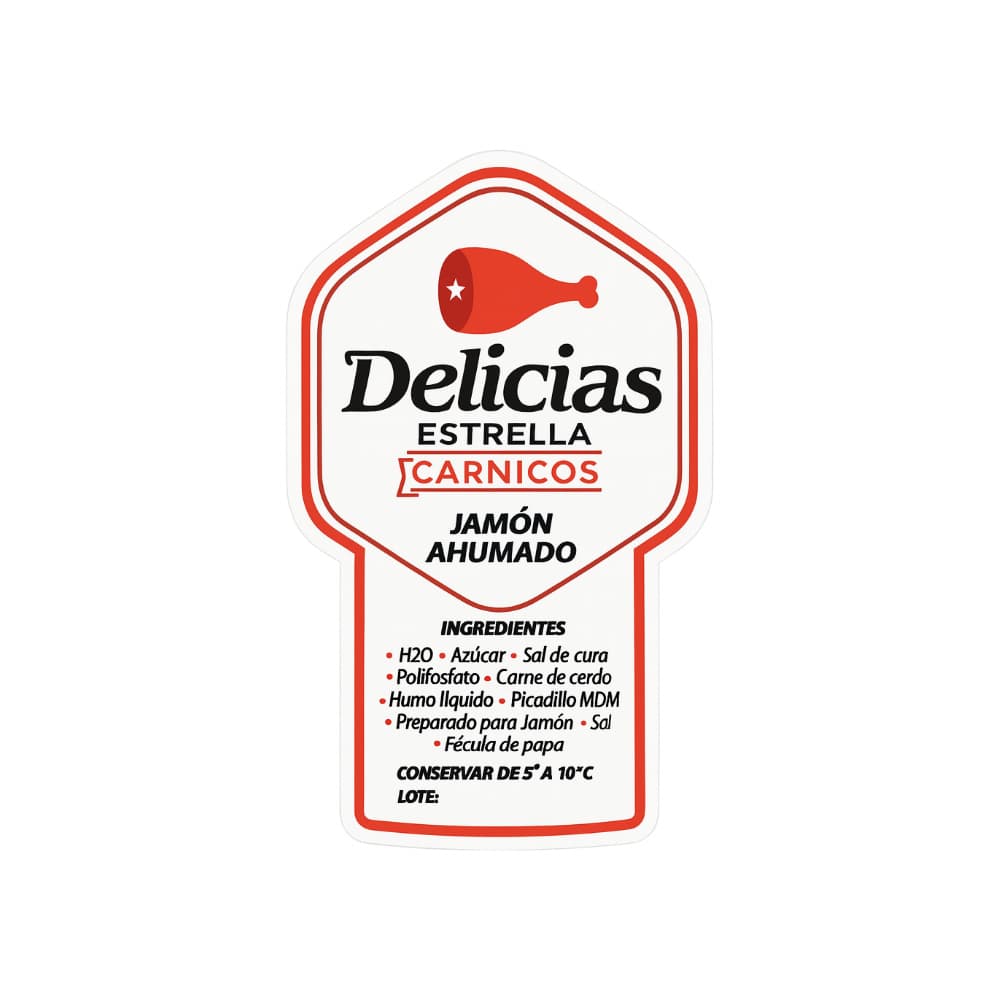 Jamón ahumado Delicias Estrella (600 g / 1.32 lb) - Miniatura 2
