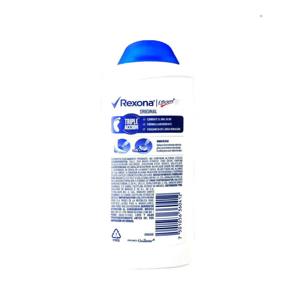 Talco desodorante para pies Rexona (100 g / 3.53 oz) - Miniatura 2