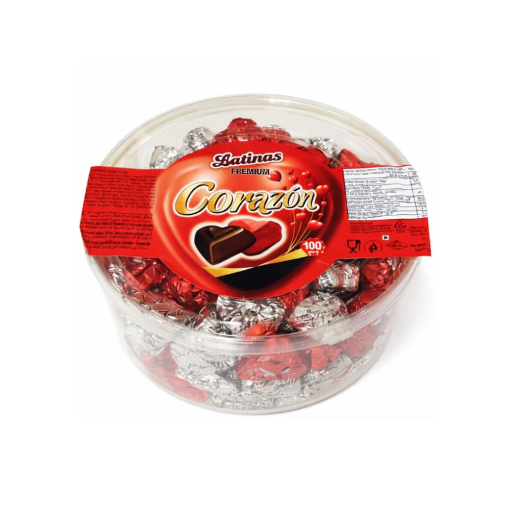 Corazón de chocolate relleno de crema con sabor a avellana Latinas (1000 g / 35.27 oz) - Miniatura 1