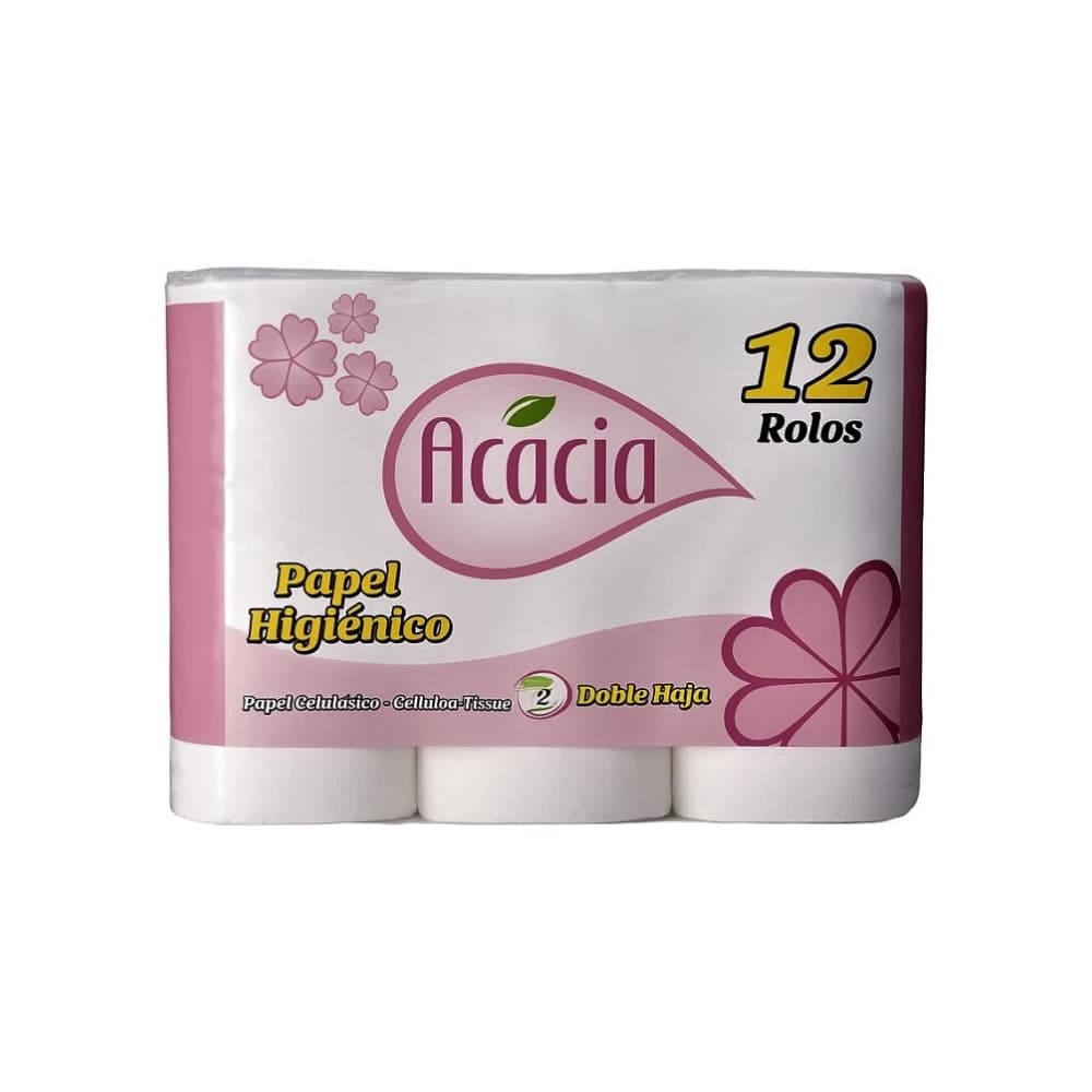 Papel sanitario doméstico doble hoja Acácia (12 U) - Imagen 1
