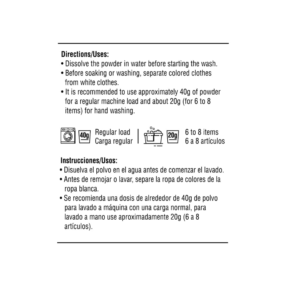 Detergente en polvo con aroma a flores Yeya (20 x 500 g / 1.1 lb) - Miniatura 3