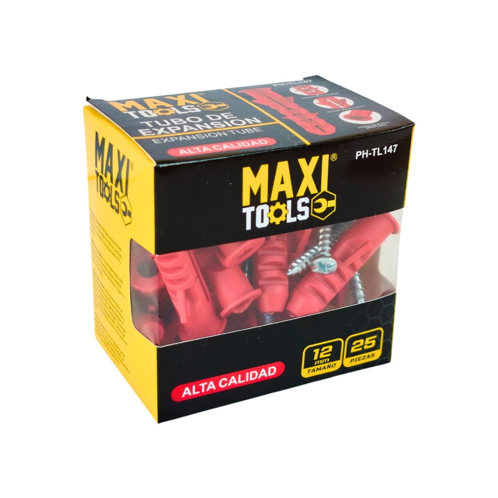 Tornillo de expansión - 12 mm Maxi Tools (25 U) - Imagen 1