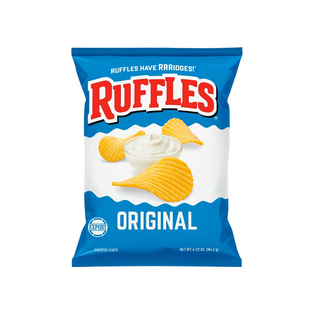 Papas fritas sabor original Ruffles (184.2 g / 6.5 oz) - Imagen 1
