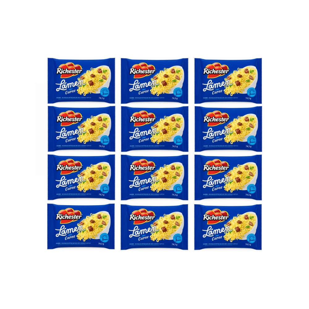 Sopa instantánea sabor a carne Richester (12 x 74.3 g / 2.62 oz) - Miniatura 1