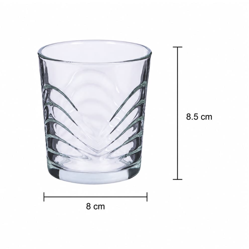 Juego de 6 vasos cristal agua Ibiza 260 ml Alessandro - Miniatura 3