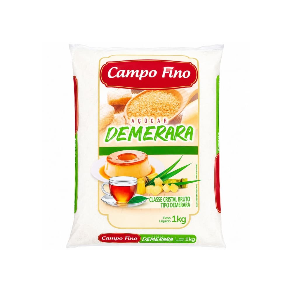 Azúcar de cristal grueso tipo Demerara Campo Fino (1 kg / 2.2 lb) - Miniatura 1
