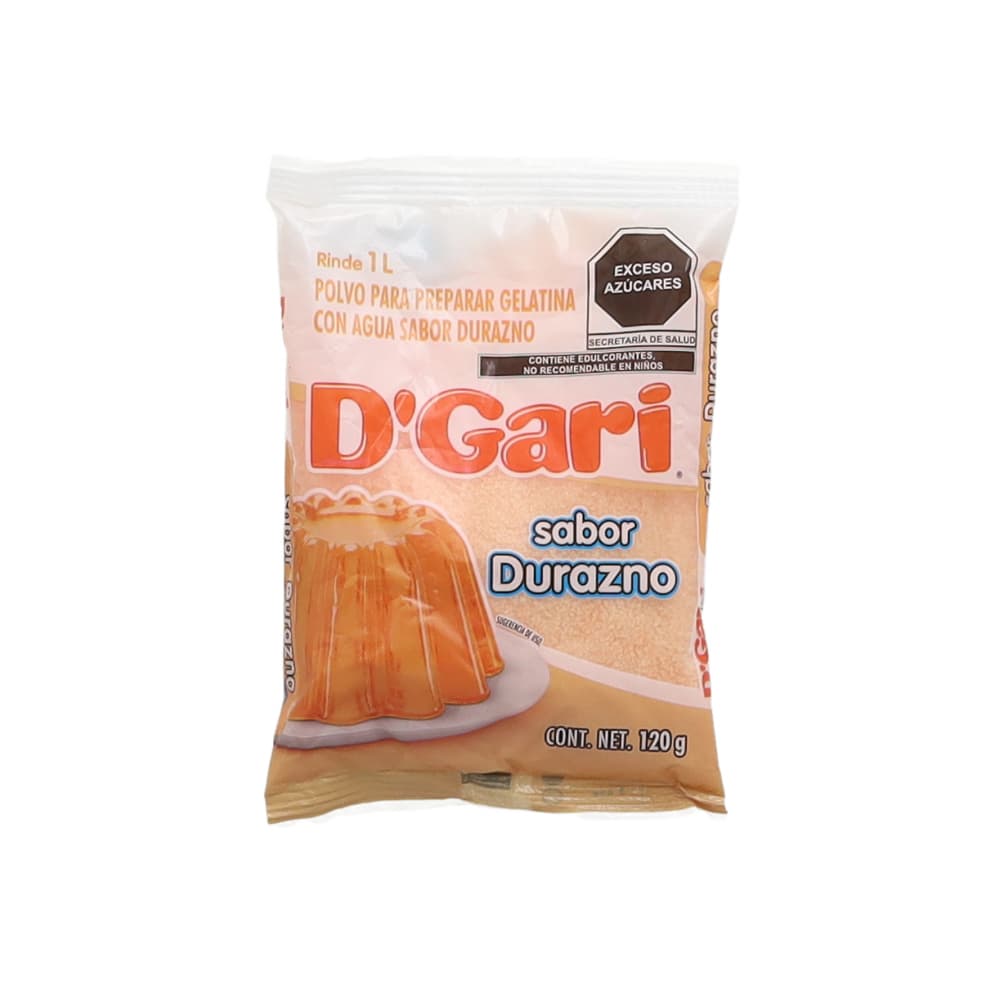 Gelatina sabor durazno D'Gari (120 g / 4.23 oz) - Imagen 1