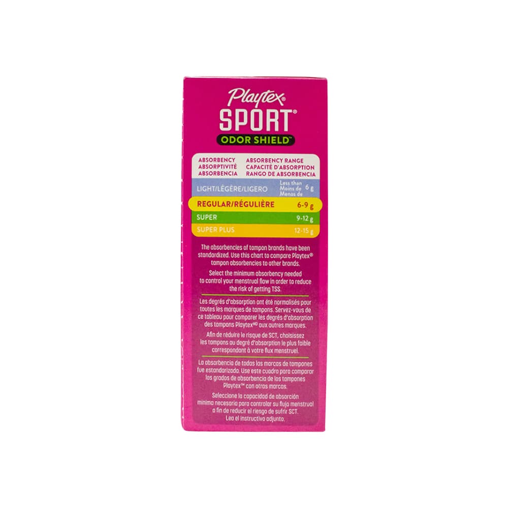 Tampones con aplicador plástico Playtex Sport Odor Shield Regular (16 U) - Miniatura 3