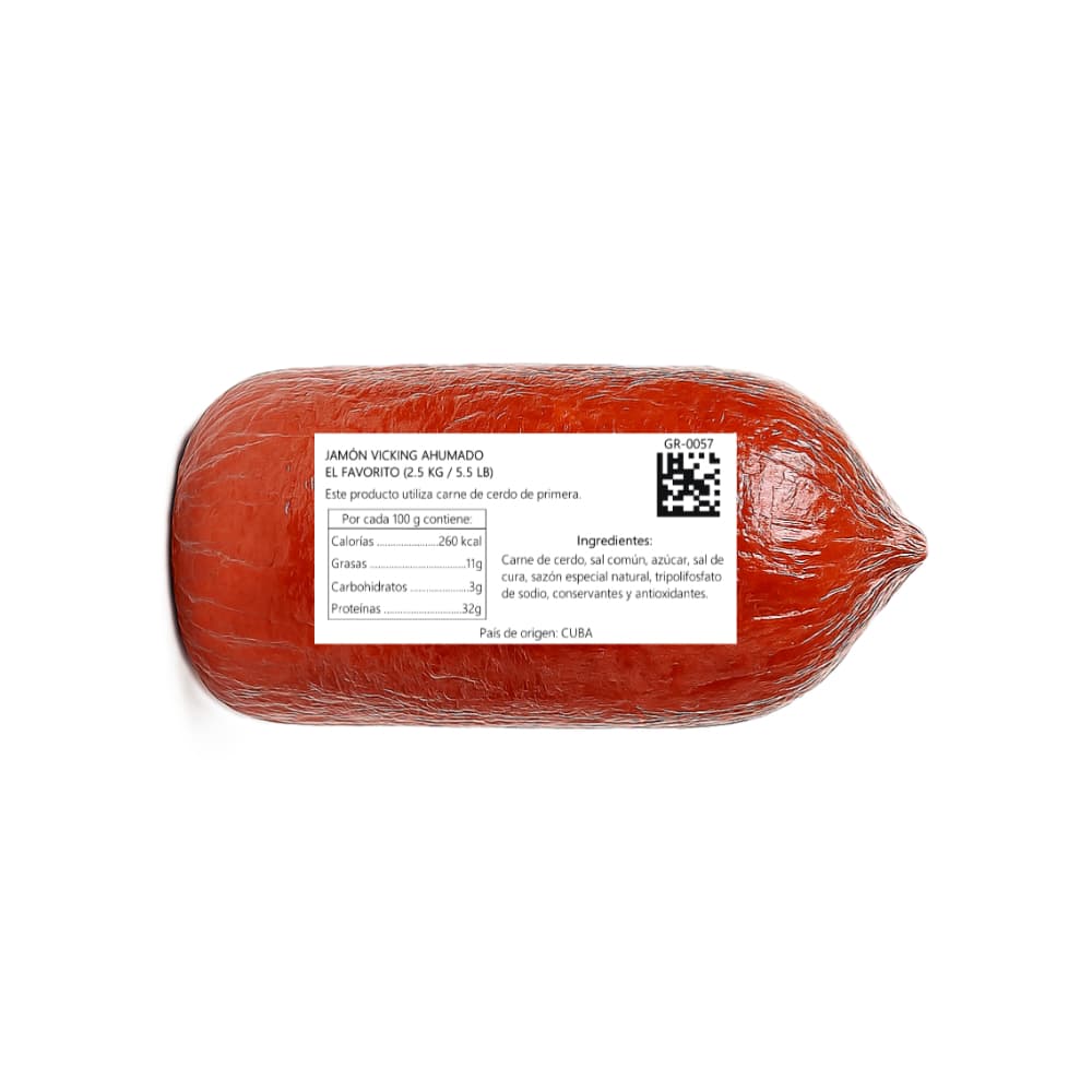 Jamón vicking ahumado El Favorito (2.5 kg / 5.5 lb) - Miniatura 2