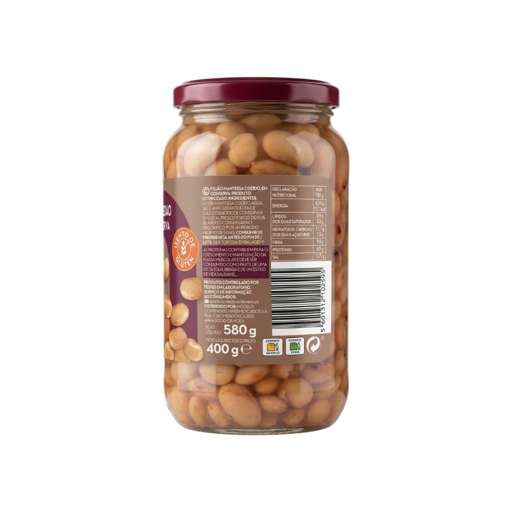 Habas cocidas conservadas Continente (580 g / 20.46 oz) - Miniatura 2