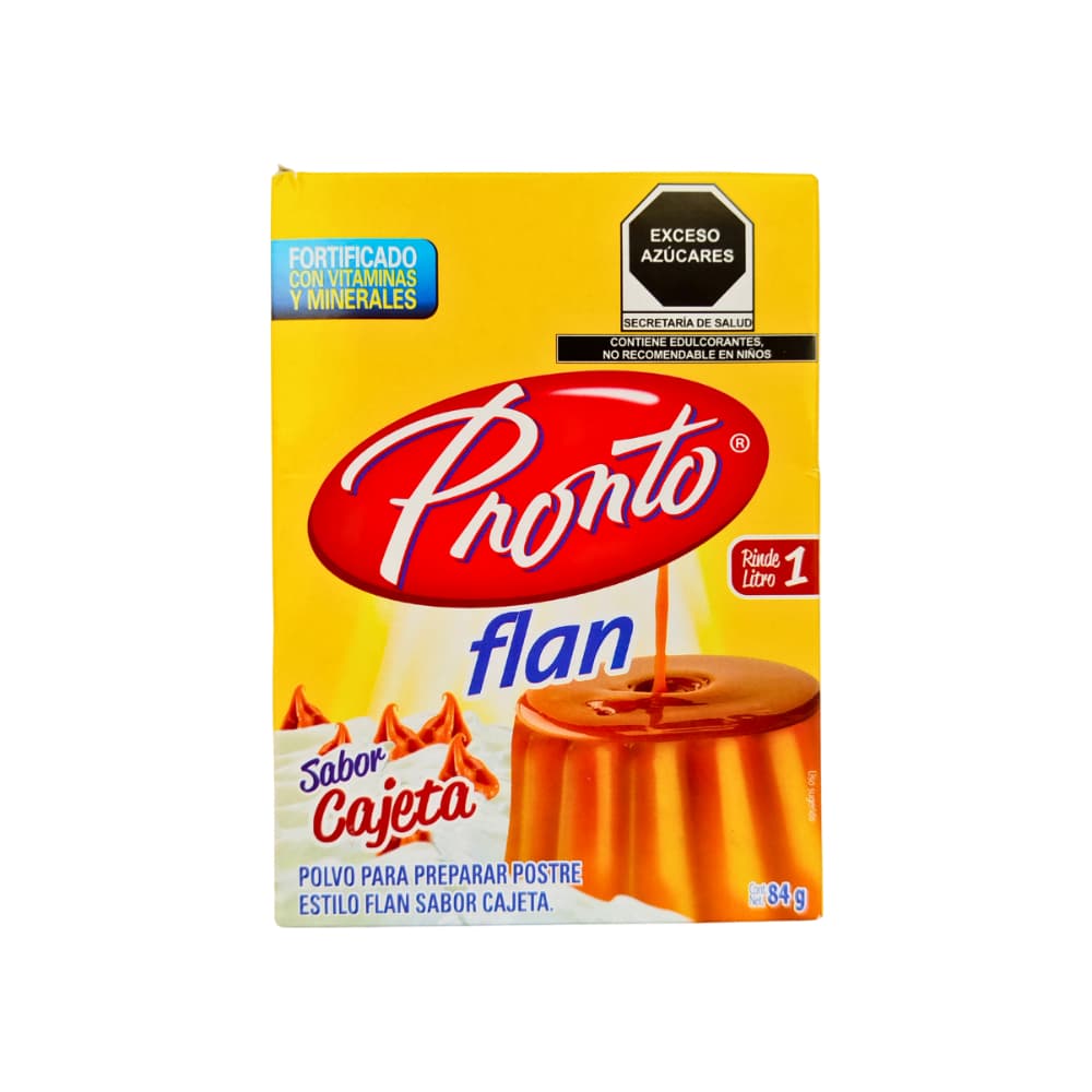Polvo para preparar postres estilo flan con sabor cajeta Pronto (84 g / 2.96 oz) - Miniatura 1