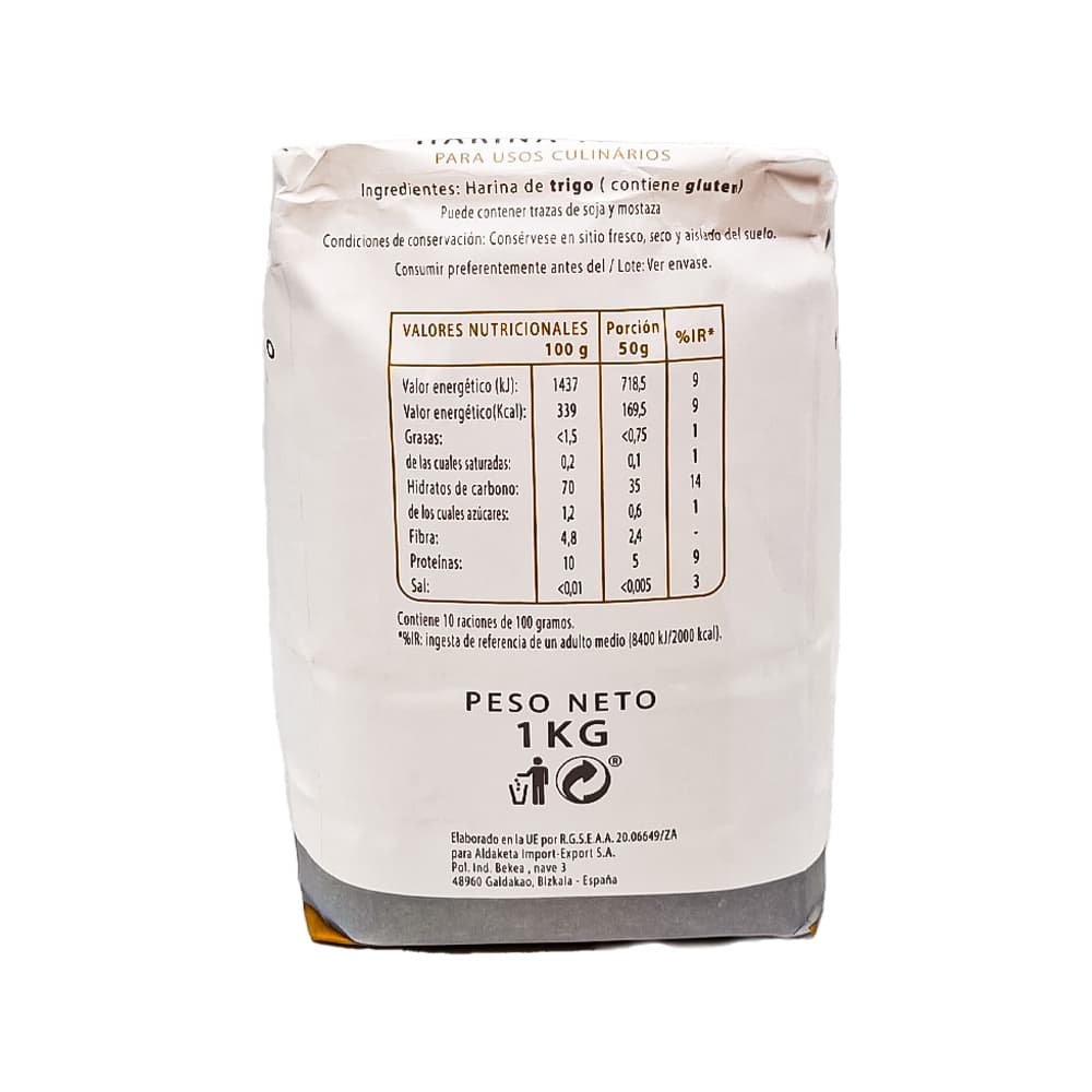 Harina de trigo Aldaketa (1 kg / 2.2 lb) - Miniatura 4